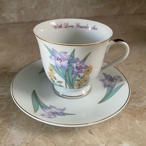 With Love, Grandmother 💐 Porcelain Floral Teacup Gift | Russ Berrie